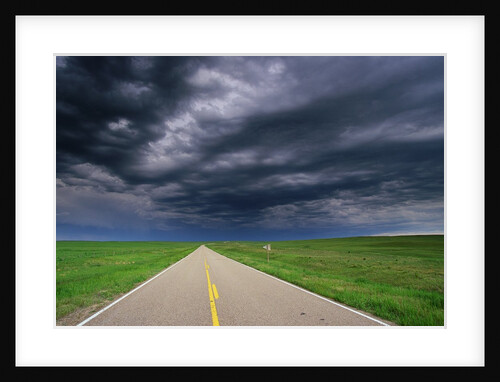 Oncoming Thunderstorm over Grasslands by Anonymous