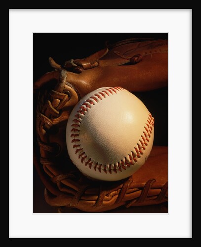 Baseball and a Pitcher's Mitt by Anonymous