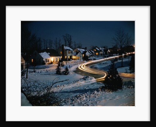 Neighborhood at Night by Anonymous