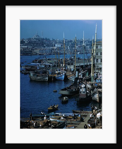 Docked Ships in Istanbul, Turkey by Anonymous