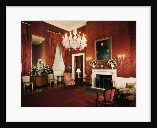 Red Room of White House by Anonymous