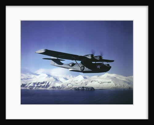 US Navy PBY Catalina Bomber in Flight by Anonymous