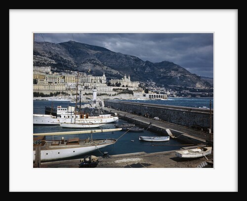View of Harbor and Breakwater of Monte Carlo by Anonymous