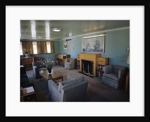 Lounge aboard Presidential Yacht by Anonymous