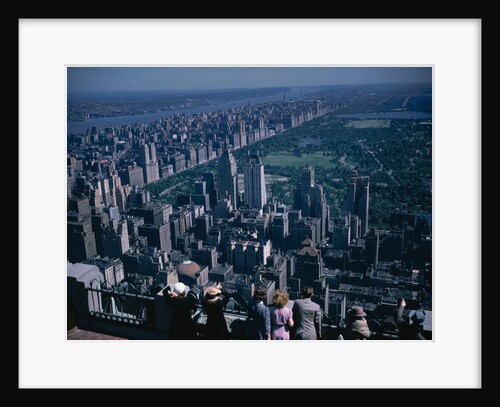 Tourists Looking Over Manhattan at Central Park by Anonymous