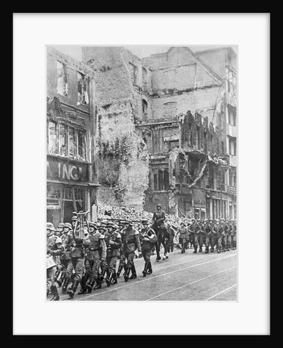 German Band Playing in the Street by Anonymous