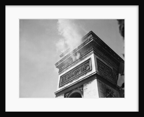 Smoke from Snipers atop Arc de Triomphe by Anonymous