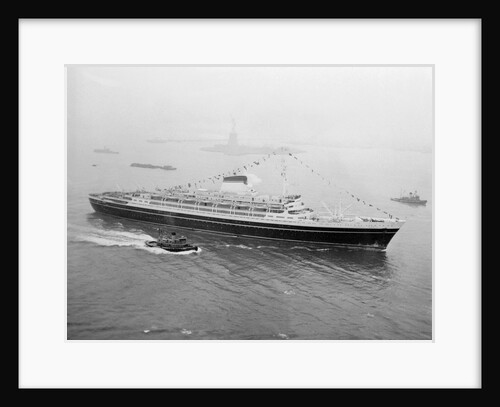 Ship Entering New York City Harbor Area by Anonymous