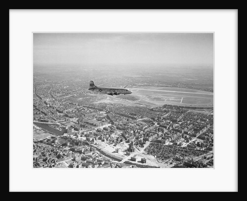USAAF Vittles C-47 Skytrain Airplane above Berlin by Anonymous