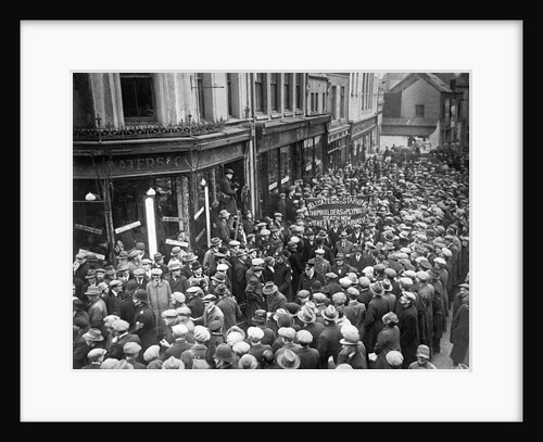 Unemployed British Holding Demonstration Parade by Anonymous