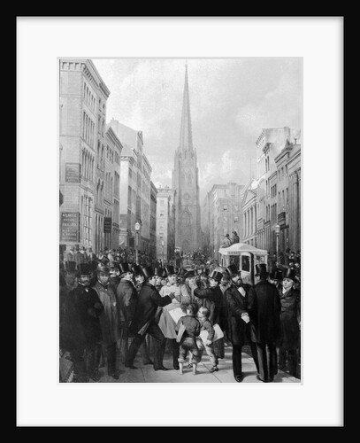 Wall Street, Half Past Two O'Clock, October 13, 1857 Painted by J. Cafferty and C. Rosenberg by Anonymous