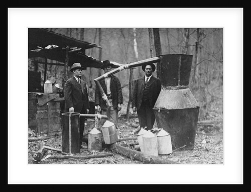 Officials Posing with Moonshine Still Apparatus by Anonymous