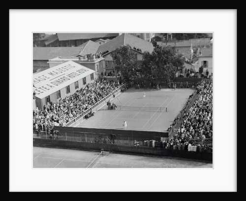 View of Helen Wills Playing Suzanne Lenglen by Anonymous