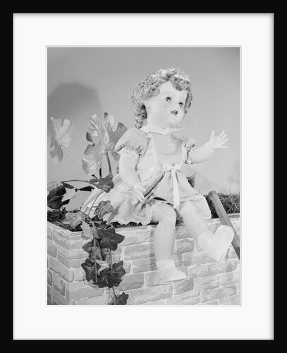 A Doll Sitting on a Wall by Anonymous