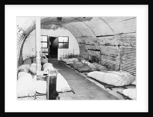 Interior View of a Sleeping Hut by Anonymous