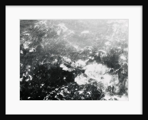 View of Wave Tossed Vessel During Storm by Anonymous