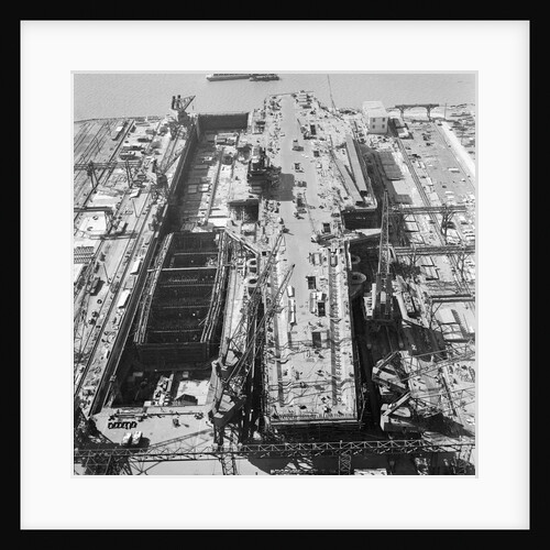 View of USS Forrestal Receiving Finishing Touches by Anonymous