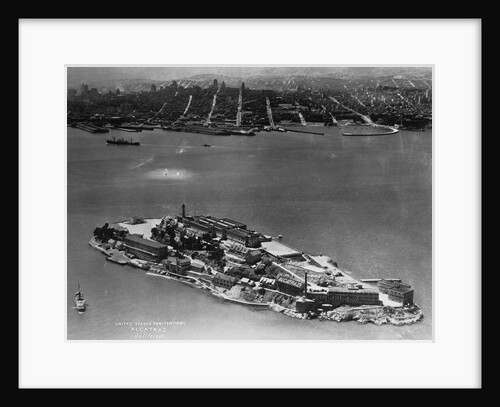View of Federal Penitentiary at Alcatraz Island With Surrounding Water by Anonymous