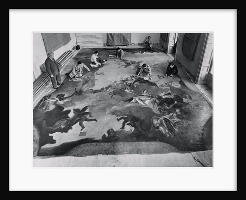 View of Restoration of Painting, Apotheosis of a Venetian Nobleman by Anonymous
