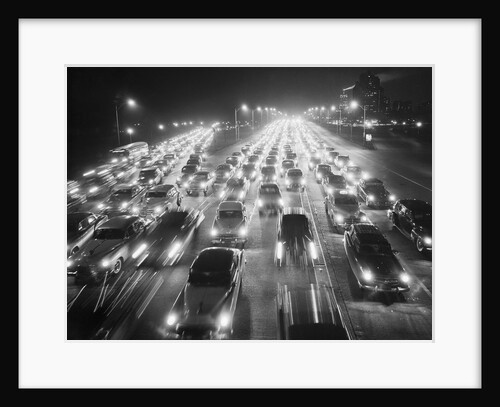 View of Traffic at Night by Anonymous