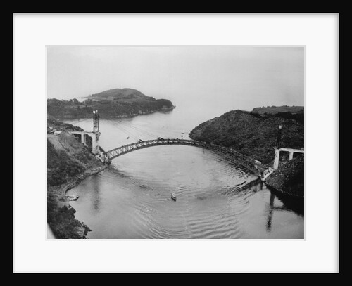View of Large Arched Bridge Over Water by Anonymous