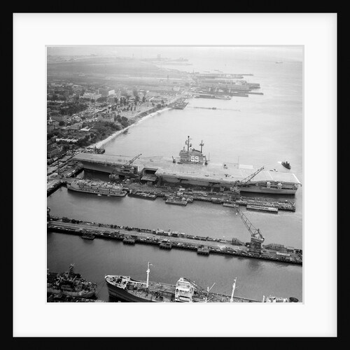 U.S.S. Forrestal Waiting in Port by Anonymous