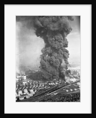 Burning Oil Refinery by Anonymous