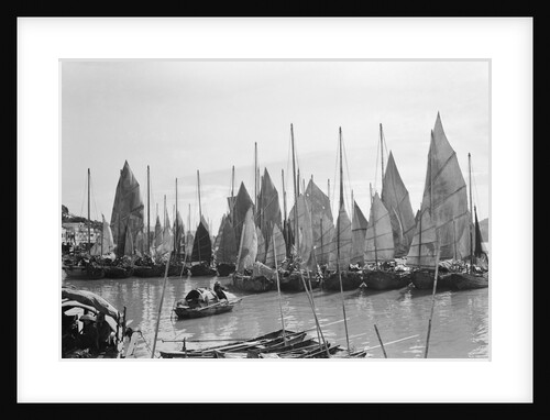 Harbor of Chinese Boats by Anonymous