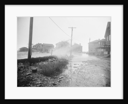 Flood Waters Rushing Houses by Anonymous