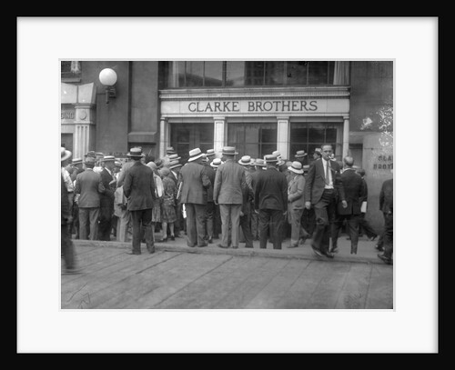 Depositors Waiting for Bank to Open by Anonymous