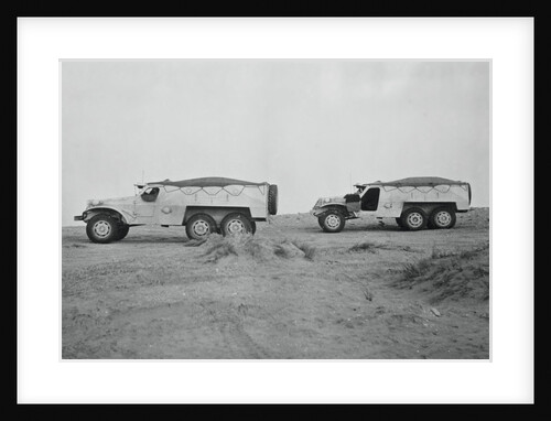 View of Caravan of Armored Troop Transports by Anonymous