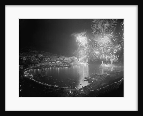 Fireworks Bursting Over the Port of Monaco by Anonymous