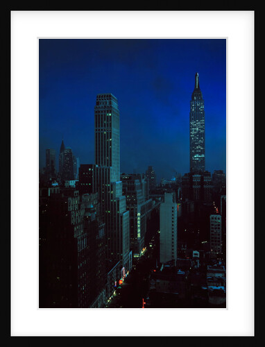 Skyscrapers of New York City at Night by Anonymous