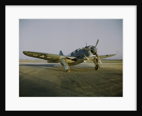 Navy Curtiss-Wright SB2C Helldiver on a Tarmac by Anonymous