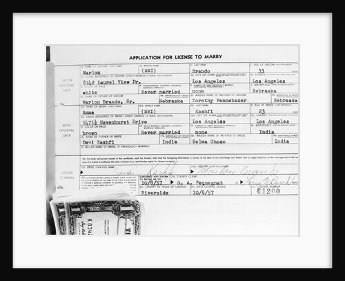 Marriage License by Anonymous