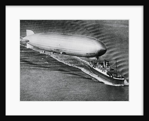 Graf Zeppelin Flying Above the S.S. New York by Anonymous