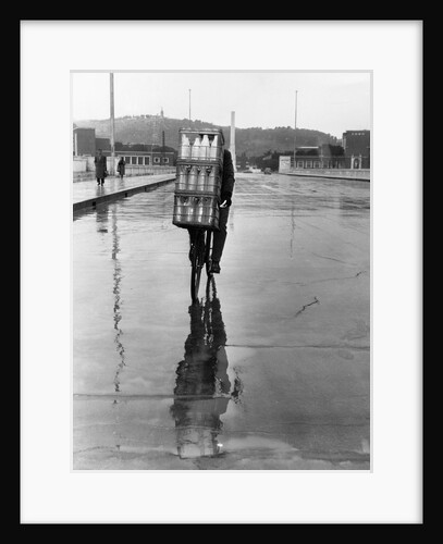 Milkman Riding on Slippery Road by Anonymous