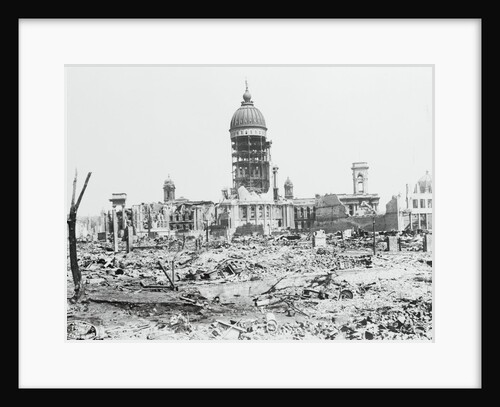 Earthquake and Fire Damaged Building by Anonymous