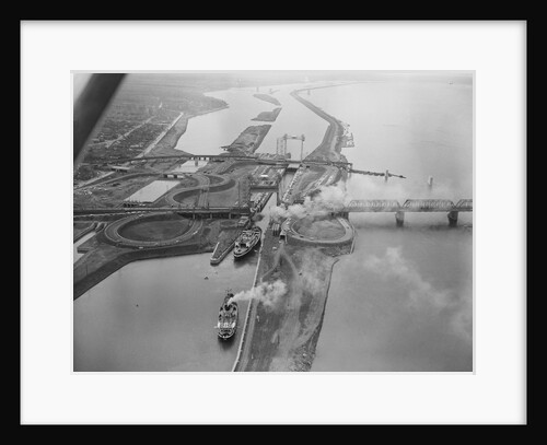 Canadian Icebreakers D'Iberville and Montcalm at St.Lambert Lock by Anonymous