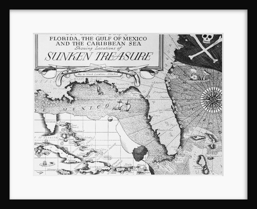 Map of Florida and Caribbean by Anonymous