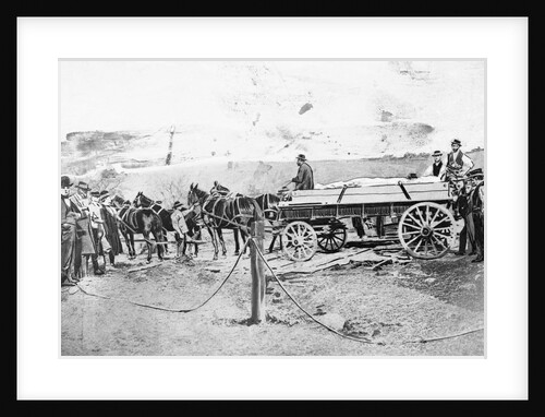 Illustration of Cart Moving the Cardiff Giant by Anonymous