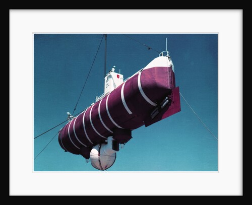 A Floating Crane Lifting a Bathyscaph by Anonymous