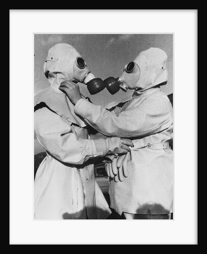 Air Raid Wardens in Radiation Suits by Anonymous