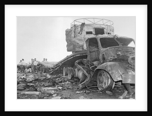 Destroyed Ammunition Truck by Anonymous