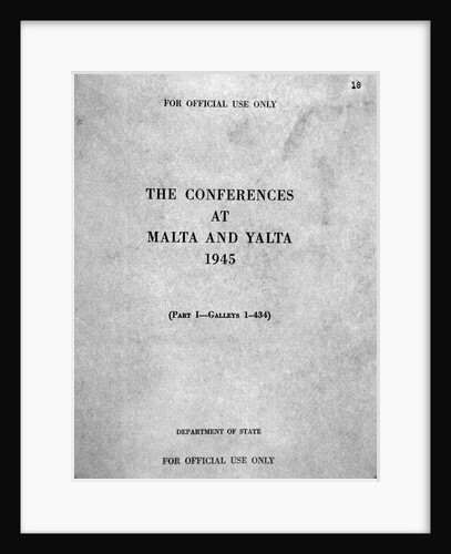 Cover of The Conferences at Malta and Yalta by Anonymous