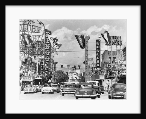 Various Casino Signs Along Las Vegas Street by Anonymous