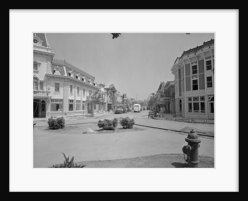 Workers Driving in Mock Town by Anonymous