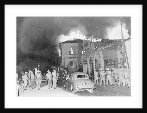Smoke and Commotion in Street by Anonymous