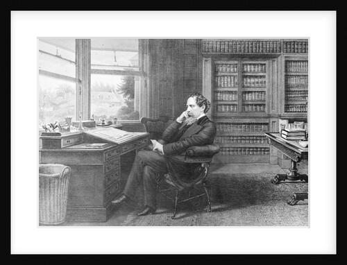 Charles Dickens in His Home Study by Anonymous