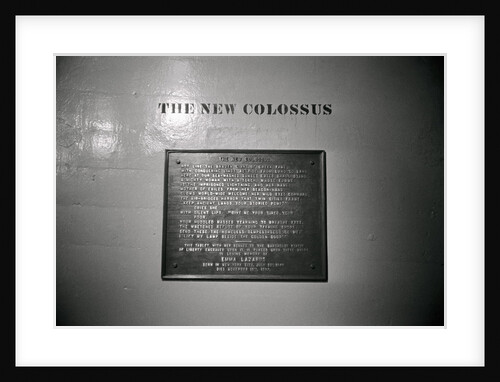 The New Colossus on Base of Statue of Liberty by Anonymous